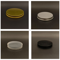 Bocaux en plastique PET de 115 à 440 ml avec couvercle en aluminium argenté/doré ou couvercle en plastique transparent/noir pour crème ou aliments