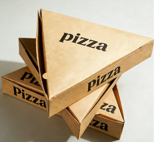 กล่องพิซซ่าสามเหลี่ยมแบบใช้แล้วทิ้ง รีไซเคิลได้ คุณภาพพรีเมียม พกพาสะดวก สำหรับพิซซ่าเปปเปอโรนี - Product Image 1