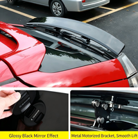 Aileron arrière électrique noir brillant pour Honda Civic Hatchback 10e génération 2021, commande à distance, levage automatique, LED DRL, feu stop