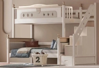 Ensembles de meubles de chambre à coucher pour enfants, lits superposés modernes en bois massif pour enfants