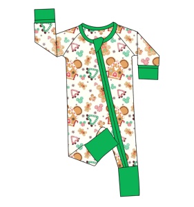 Pyjamas en bambou personnalisés en gros Ruidian, combinaison bébé en bambou bio à double fermeture éclair, vêtements pour bébés garçons, vêtements pour enfants en bambou - Product Image 4