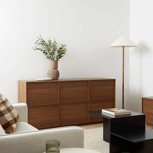 Credenza Moderna in Legno Color Noce di Produzione Ingrosso con Ampio Spazio di Archiviazione per Soggiorno - Product Image 6