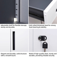Armoire de rangement verticale en acier, grande capacité, conçue pour organiser vêtements, chaussures et accessoires, idéale pour chambre et école