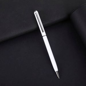 Bolígrafo promocional negro con logotipo personalizado, bolígrafos metálicos delgados, bolígrafo metálico personalizado para publicidad y firmas. - Product Image 6