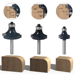 Lame de machine à découper en alliage haut de gamme à <span class=keywords><strong>coin</strong></span> arrondi 1/4, couteau à angle R, sans revêtement, sans HRC, ODM OEM, 2 flûtes - Product Image 1