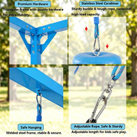Structure de balançoire sensorielle commerciale pour enfants, idéale pour les aires de jeux intérieures, la thérapie ocupatoire et les cliniques d'autisme.
