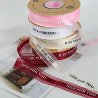 Soldes Exceptionnelles : Ruban en Maille à Bords Satinés FOREVER LOVE – Accessoires DIY pour Gâteaux, Emballage Cadeau, et Composition Florale