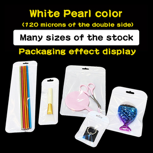 Túi Đóng Gói Màu Trắng Giá Tốt Nhất Dây Kéo Phụ Kiện Làm Móng Túi Nhựa Trong Suốt - Product Image 5