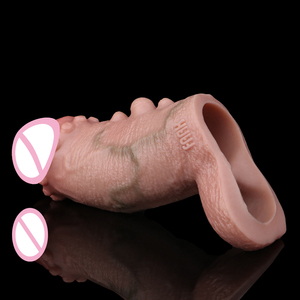 Pas cher <span class=keywords><strong>Prix</strong></span> Hommes Préservatif Réutilisable Réaliste Dragon Cock Sleeve Pénis Sleeve Set Retarder L'éjaculation Plus Forte Érection pour les Couples - Product Image 6