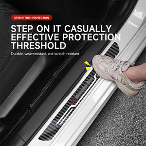 แผ่นกันรอยขอบประตู<span class=keywords><strong>รถ</strong></span>ยนต์แบบสลักเลเซอร์โลโก้ตามสั่ง 4 ชิ้น ป้องกันรอยขีดข่วน ใช้ได้กับรถยนต์ทุกประเภท - Product Image 2