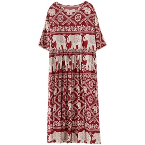 Vestidos de Algodón para Mujer en la Tienda en Línea de Alibaba, Vestidos de Algodón <span class=keywords><strong>Puro</strong></span>, Vestidos Estampados de Algodón para Mujer, Vestido Listo para Usar - Product Image 2