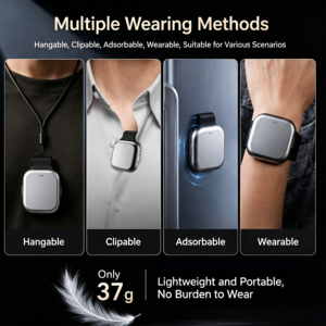 MR20 Customizable SDK Exclusive Portable Mini Wearable AI Long Battery Display Screen <b>Card</b> Holder MP3 Pocket Aluminum Alloy - Product Image 3