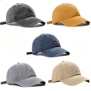 Casquette de baseball unisexe en coton vintage, 6 panneaux, réglable, style trucker et 'Dad Hat', teinte et vieillie, vierge, avec logo personnalisé OEM - Product Image 6