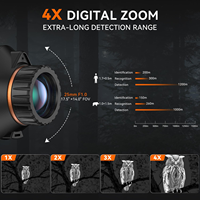 Caméra thermique portable monoculaire de vision nocturne WiFi haute résolution pour la chasse