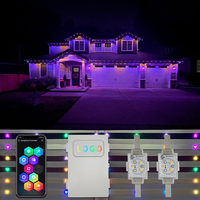 Lumière LED en aluminium Twinklight pour avant-toit, IP68 RGBW, éclairage extérieur, installation permanente avec alimentation 48V