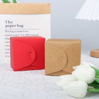 Boîte cadeau en papier kraft écologique et recyclable, emballage de bijoux durable, boîte biodégradable à bords festonnés, logo personnalisé OEM