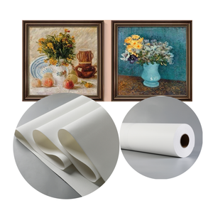 Rollo grande de poliéster de lona impermeable <span class=keywords><strong>para</strong></span> impresión de diseño mate al por mayor 380gsm lienzo de pintura - Product Image 1