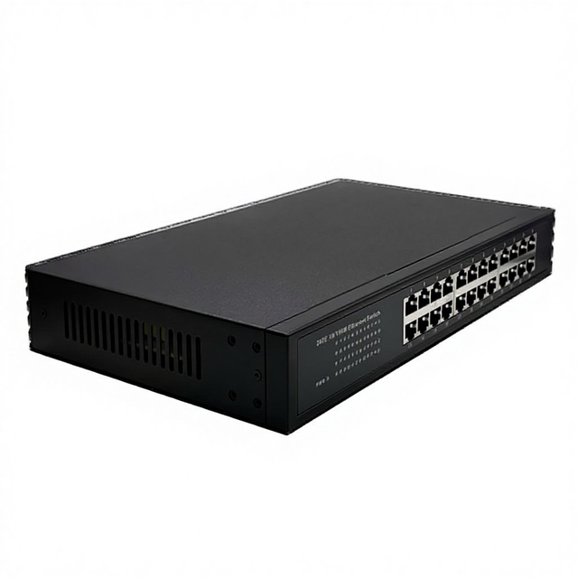 OEM&ODM 24 Port Managed Fast Ethernet Switch 10/100Mbps High Performance Data Center Network Switch 1 Year QoS Factory Price