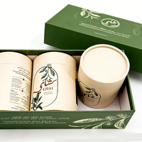 Coffret cadeau de thé personnalisé écologique avec boîtes cylindriques en papier et emballage en carton pour thé en vrac