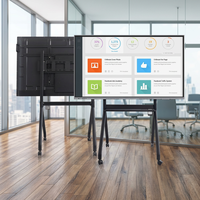 Tableau blanc interactif Hiseeview 55 pouces, écran tactile LCD, système d'exploitation Windows, utilisation au bureau, montage mural noir horizontal 16:9 Full HD