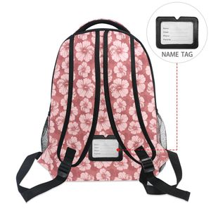 <span class=keywords><strong>Zaino</strong></span> Casual da <span class=keywords><strong>Donna</strong></span> per Studentesse e Ragazze Adolescenti con Design Hibiscus <span class=keywords><strong>Rosso</strong></span> Hawaiano, Personalizzabile per Viaggi e Attività all'Aperto - Collezione Ritorno a Scuola - Product Image 5