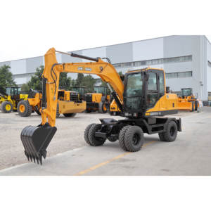 Novo Melhor Preço Hidráulico 8T Mini Escavadeira De Rodas Diesel para Venda Máquinas De Movimentação Da Terra - Product Image 3