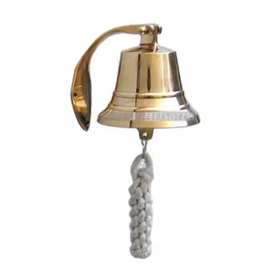 Handicrafts Of Nautical Ship Bell With Brass Antique Customized nautical mountable ship bells for sale