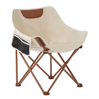 Chaise de lune pliable légère et portable en tissu Oxford double couche moderne avec cadre métallique pour la pêche, la plage et le camping