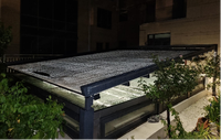 Auvent moderne électrique extérieur avec toit en pergola, auvent rétractable en aluminium écologique avec auvent en PVC, élégant et vert