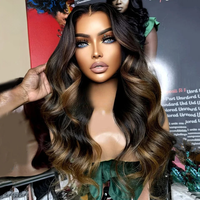 Perruque Lace Front 5x5 Transparente Sans Colle Effet Body Wave Couleur Blonde Mèches Cheveux Humains Vierges Vietnamiens Bruts Qualité Usine