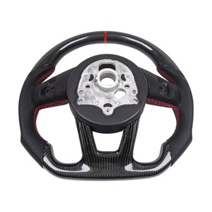 Volante de Fibra de Carbono Genuina de Estilo Mejorado Compatible con <span class=keywords><strong>Audi</strong></span> 7-21 RS3, 19-21 RS4, 17-21 RS5, 17-22 <span class=keywords><strong>A3</strong></span>, A4 - Product Image 3