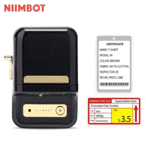 Niimbot B21 커스텀 고마워 클리어 방수 라벨 프린터 핫 스마트 열 미니 프린터 전체 판매