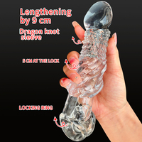 Jouets sexuels portables : Manchon pénien creux en silicone liquide – Godemiché chauffant vibrant extensible avec revêtement en silicone pour hommes, grand godemiché