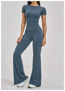 Completo Set Yoga Donna: Leggings Svasati <span class=keywords><strong>in</strong></span> Nylon e T-shirt Sexy - Ideale per Palestra e Allenamento (Vendita all'ingrosso) - Product Image 3