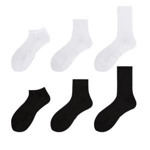Chaussettes de sport en coton de haute qualité OEM <span class=keywords><strong>semelle</strong></span> en nid d'abeille solide noir blanc amortissant l'évacuation de l'humidité logo personnalisé disponible pour - Product Image 5