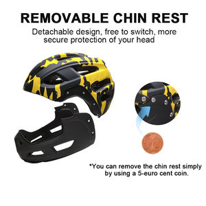 Helm sepeda MTB Full Face, perlengkapan pelindung untuk berkendara ekstrim menuruni bukit CE bersertifikasi, untuk Pit Off Road - Product Image 3