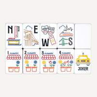 Fichas de Mahjong Acrílicas con Diseño de Paisajes Urbanos Personalizadas, para Juegos de Fin de Semana, Viajes, Recuerdo de Festival, Opción de Regalo