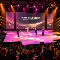 Écran LED interactif pour sol P2.97 P3.91 pour scène de gala d'entreprise, dalle de sol vidéo sans soudure à haute fréquence de rafraîchissement pour piste de danse