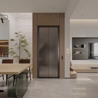 Ascenseur domestique, conception personnalisable, éclairage intérieur à LED, alimentation 220V/380V, certifié CE.