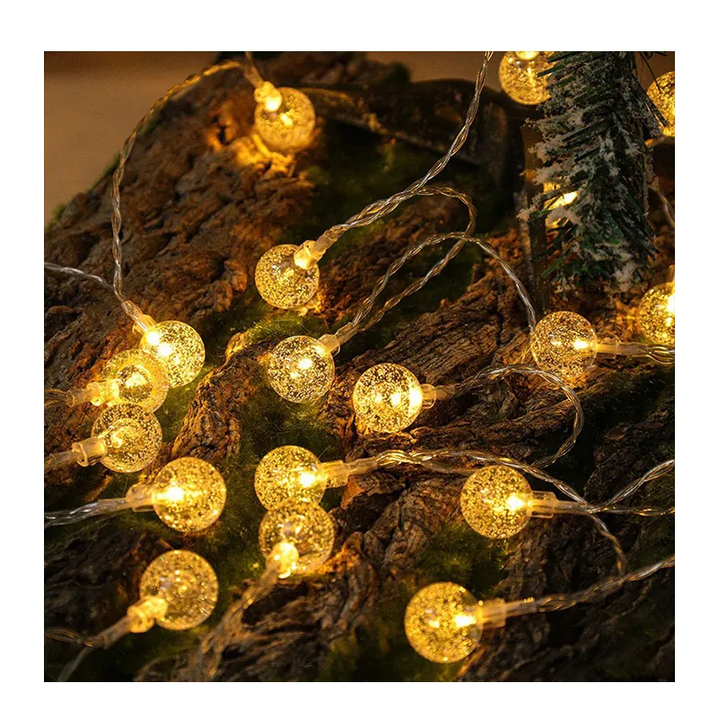 Los fabricantes venden bolas de burbujas decorativas luces LED de cadena luces navideñas