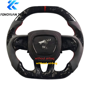 Volante de Fibra de Carbono Forjado con LED para <span class=keywords><strong>Dodge</strong></span> Charger Sxt Challenger Durango SRT Scat Pack 2018 2019 2021 <span class=keywords><strong>2022</strong></span> Sin Airbag - Product Image 2