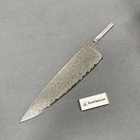 CF8R6 Messerbau Damaststahl Rohling Klinge 8 Zoll Teilangel Kochmesser Klinge Pulverstahlkern Geschliffene Schneide Messer Klinge