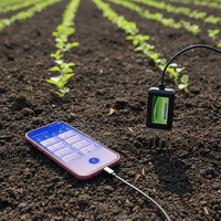 Analyseur de paramètres du sol, sortie RS485, humidité du sol, température, pH, EC, NPK, salinité, capteur 8 en 1, USB pour l'agriculture intelligente