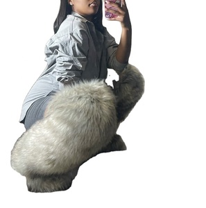 <span class=keywords><strong>Bottes</strong></span> hautes en fourrure pour femmes, neuves, en peluche, <span class=keywords><strong>au</strong></span>-<span class=keywords><strong>dessus</strong></span> <span class=keywords><strong>du</strong></span> <span class=keywords><strong>genou</strong></span>, bout rond, fourrure synthétique, talon plat, mollet long, douces, chaudes et confortables - Product Image 3
