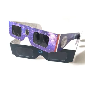 Wholesale ISO Certified Solar Eclipse Glasses Customized Design Solar Eclipse Viewing Paper Glasses for viewing eclipse