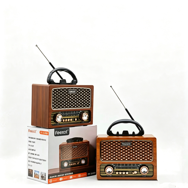 FEEXOT FX-2540B Fashioned Vintage Antique Music Player Desktop Retro Portable Radio FM AM SW3 BAND RADIO Wireless BT Speaker
