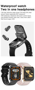 Montre connectée X9 2025 avec écouteurs, écran tactile 1,85 pouces, IP67, noir et or, surveillance de la fréquence cardiaque et de l'oxygène sanguin - Product Image 3