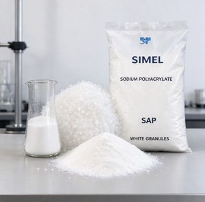 โซเดียมโพลีอะคริเลตชนิดเม็ด ยี่ห้อ SIMEL ขนาด 5-10 10-20 30-90 100 เมช สารดูดความชื้นชนิดโพลิเมอร์ซุปเปอร์ สารเคมีเสริม - Product Image 1
