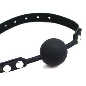 Vente en gros adulte BDSM esclave jeu érotique jouets SM jouets sexuels silicone solide balle Gag cuir <span class=keywords><strong>fouet</strong></span> collier et pagaie - Product Image 2