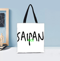 Sac fourre-tout imprimé motif Saipan personnalisé, grand sac à bandoulière spacieux, idéal pour les trajets quotidiens, la plage, le camping et comme cadeau d'anniversaire